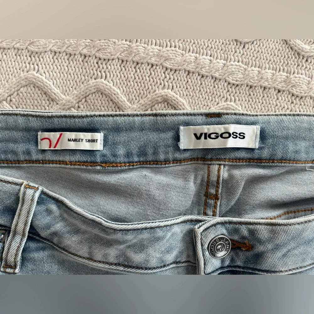 Vigoss Women's Light Wash Distressed Short Blue Denim Shorts Plus Size 24 - Picture 11 of 14